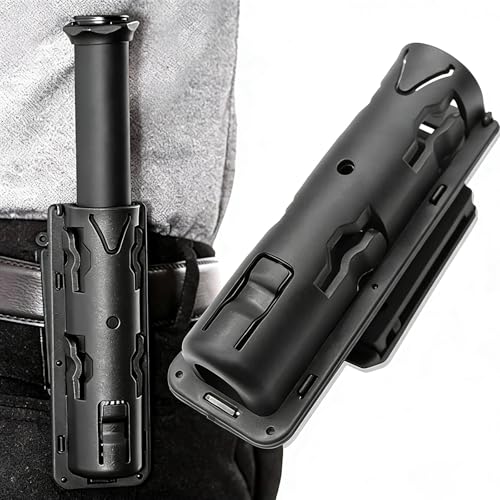 Soporte For Bastón Telescópico Giratorio De 360 ​​Grados, Funda For Bastón Extensible For Cinturón De Servicio, Fundas For Linterna, Funda De ABS