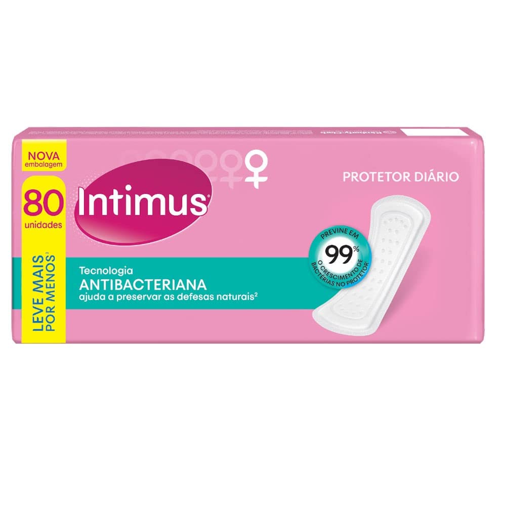 Intimus Protetor Diário Days Antibacteriana, 80 Unidades