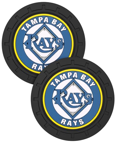 Car Cup Holder Coasters for Tampa Bay Devil Rays Baseball Fans, Silicone Non-Slip Car Coasters for Car Cup Holder,Car Interior Accessories, Tampa Bay Devil Rays