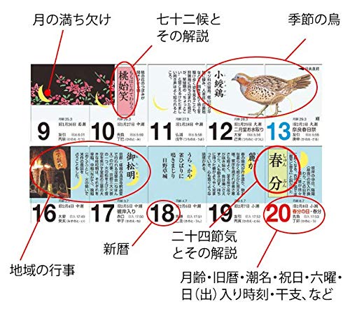 2021年版・壁掛】和食の暦 A3判