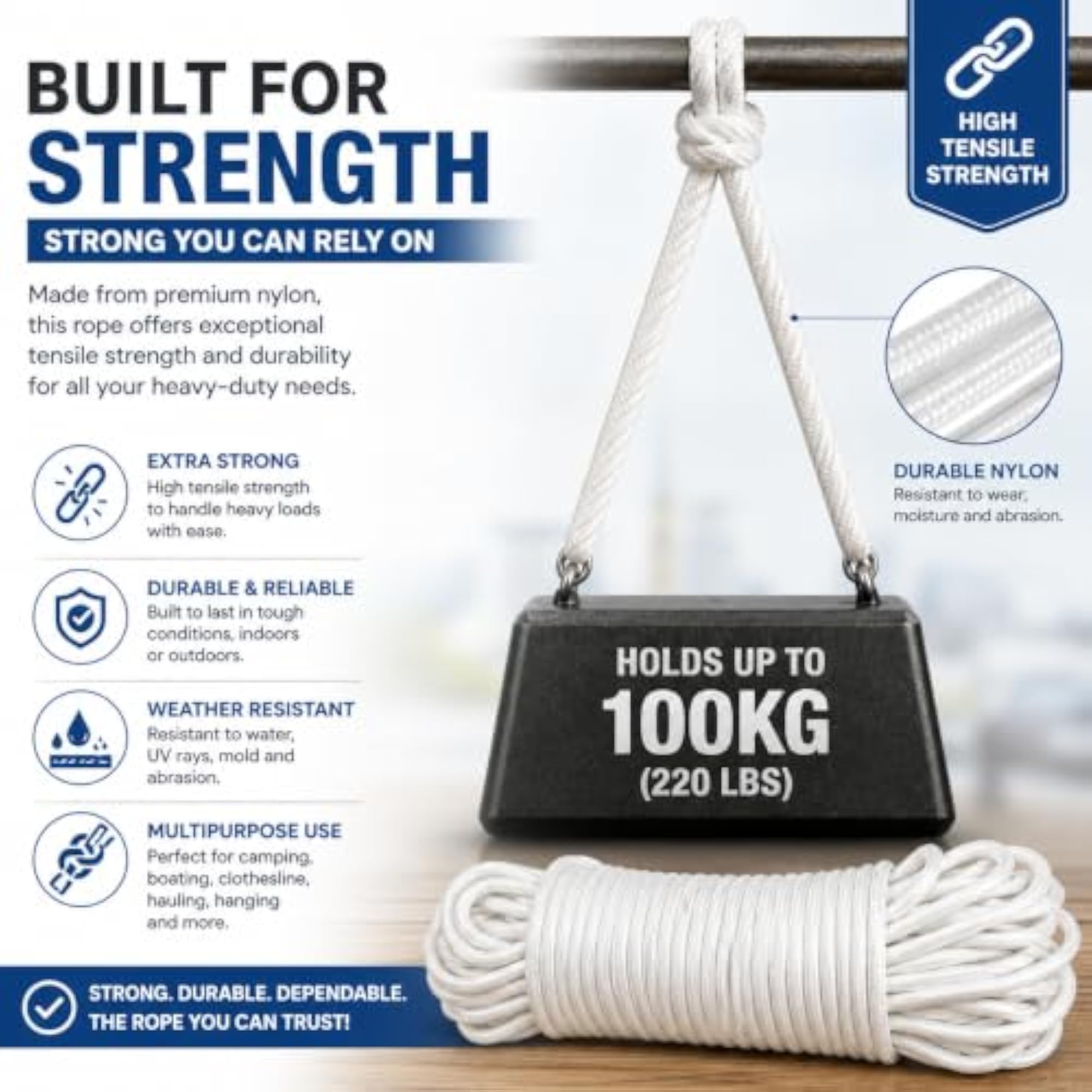 Nylon Rope for Cloth Drying - 21M Clothesline