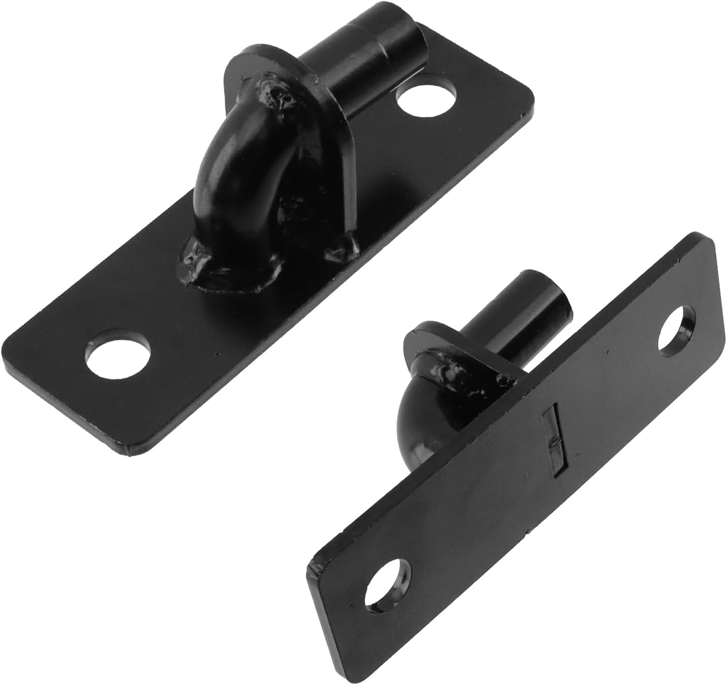 Antrader Wall Mount Gate Hinge,Heavy Duty Wall Plate Hinges with 5/8 Hinge Pin,304 Stainless Steel,Black,4Pcs (with Screws