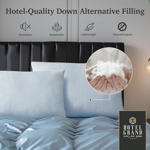 Image of Hotel Grand Cooling Soft Low‑Profile Pillow Queen Size Set of 2