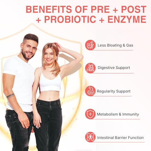 Image of Probiotic Powder, Probiotics for Gut Health, 100 Billion CFU, 30 Packets | 4-in-1 Formula - Prebiotics, Probiotics, Postbiotic & 17 Digestive Enzymes, Probiotics for Digestive Health & Bloating Relief