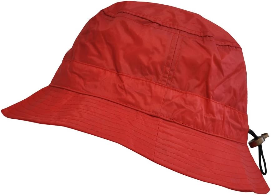 ToutacooAdjustable Bucket Rain Hat, Nylon Look