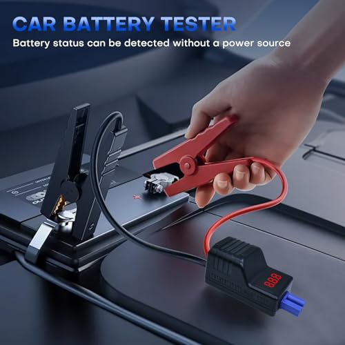 Image of Smart Jump Starter Clamps,EC5 Heavy Duty Jump Starter Automotive Booster Clamp Cables Replacement Alligator Clamps with Intelligent LCD Screen for 12V Car Jump Starter 10AWG Wire