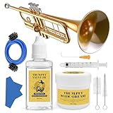 Trumpet Cleaning Kit, Trumpet Care Kit (Valve Oil, Slide Grease, Mouthpiece Brush, Bore Brushe, piston brush...