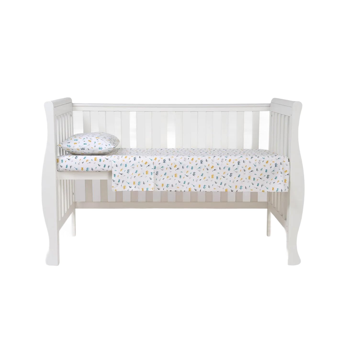 TRAMAS+ Set di Lenzuola per Culla e Miniculla, Lenzuola 100% Cotone Super Morbido per Bebè, Tessili per Cameretta 3 Pezzi con Disegni Allegri - 60x120cm, Julie - 4