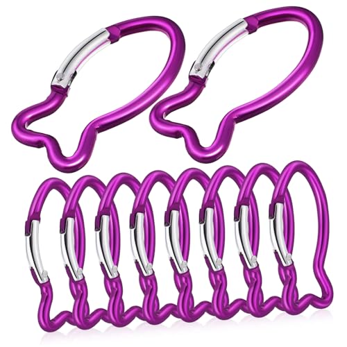 Mousquetons porte-clés en aluminium violet Gatuida pour regrouper vos petits objets