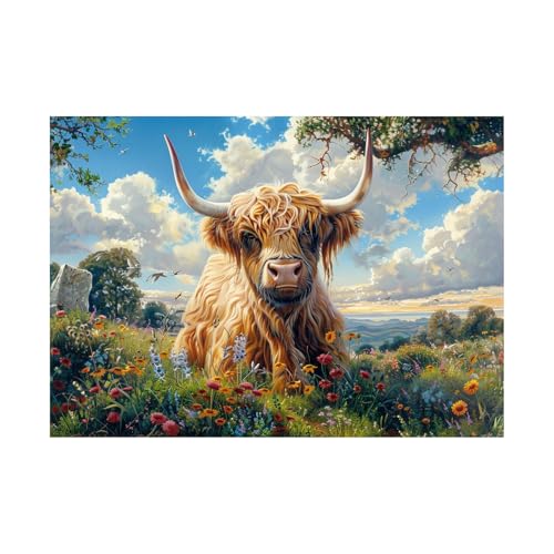 Peinture de paysage sur toile intissée pour decoration murale moderne sans cadre