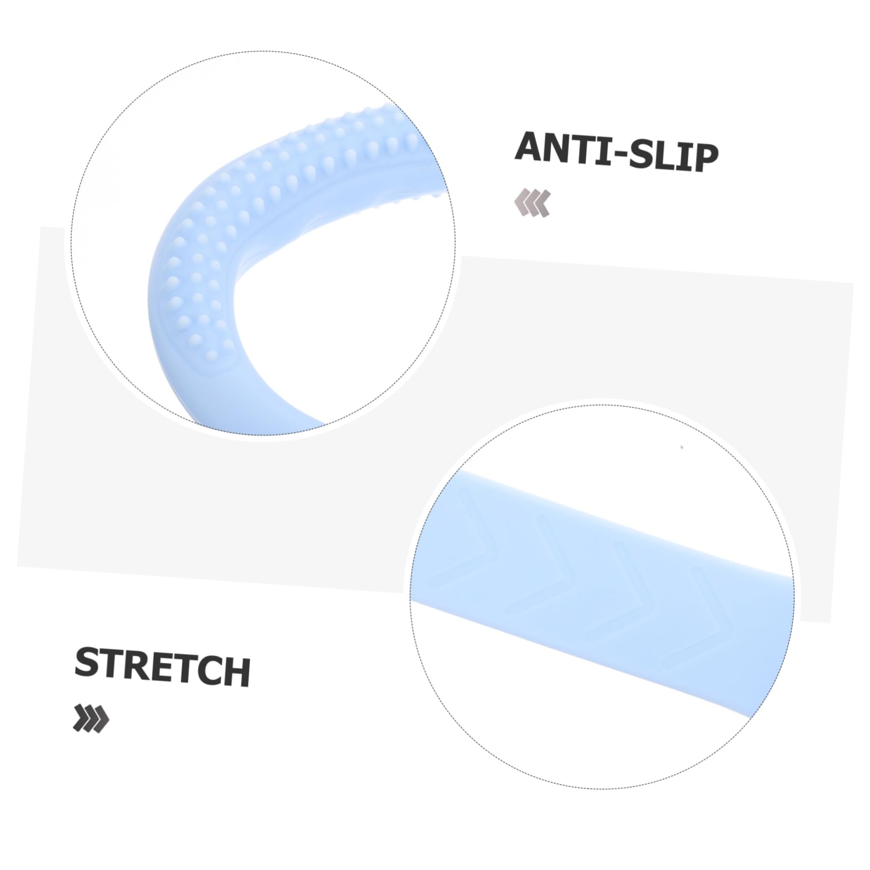 Toyvian Banda elastica di tensione fascia per esercizi bande di resistenza con manici bande di allenamento banda elastica di resistenza al fitness Gel di silice Sky-Blue