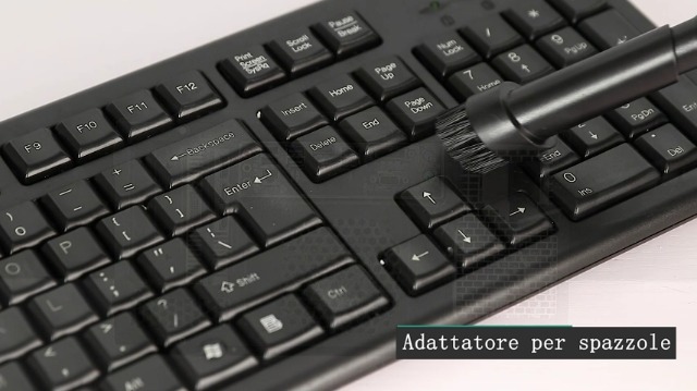 Compressore Aria Portatile MECO Per Pulizia PC E Elettronica - Bomboletta Aria Ricaricabile Con 8 Ugelli, Potenza Regolabile