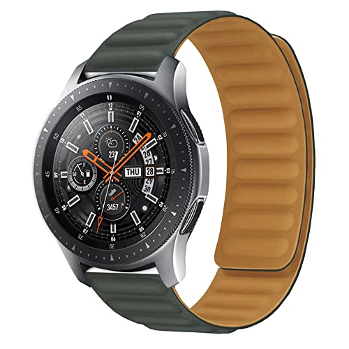 Image of ACM Watch Strap Magnetic Silicone Loop Compatible with Universal 22mm Size Replacement Strap Smartwatch Luxury Band Grey