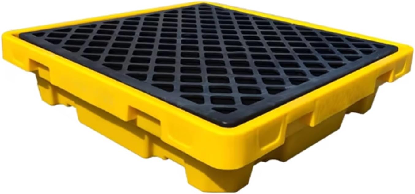 Spill Containment Platform, Industrial Stackable Modular Pallet, Factory Garage Detachable Oil Drums Leak-Proof Polyethylene Tray