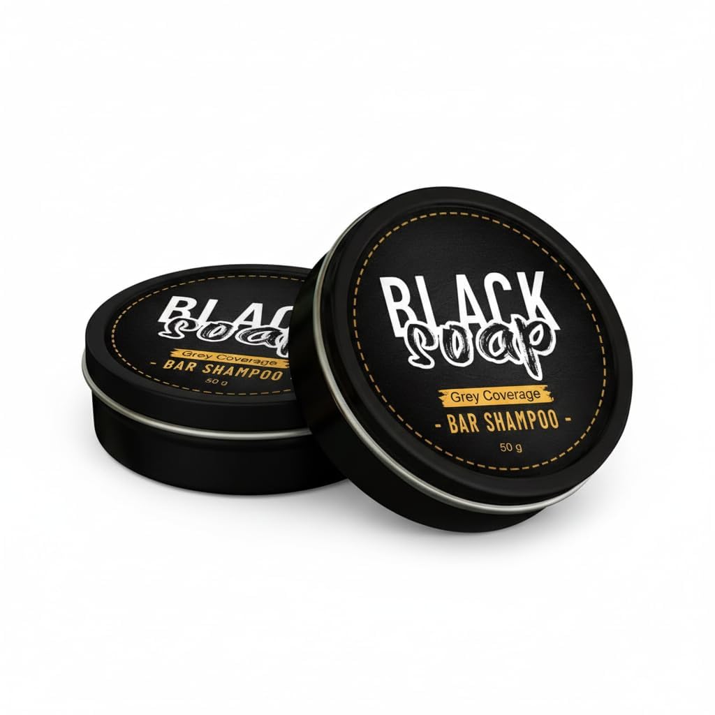 Black Soap Bar Shampoo for Hair & Beard | Unisex | Damage Repair & Anti-Dandruff Care | Moisturizing & Nourishing | Supports Dark, Grey, White & Brown Hair Sulfate-Free (1)-image-11