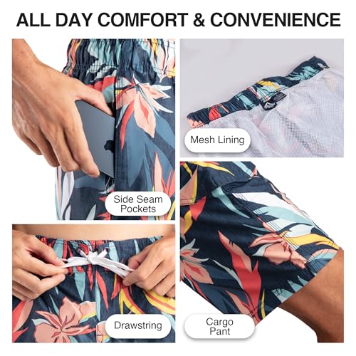 Image of Kanu Surf Men's Big Viper Extended Size Stripe Swim Trunk