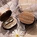 Ring Box, Wedding Ring Box for Proposal, Engagement, Handmade Wooden Rustic Ring Holder, Ring Storage Box Stocking Stuffers Her Valentine's Day Christmas Gift Thanksgiving Gift (Always & Forever)
