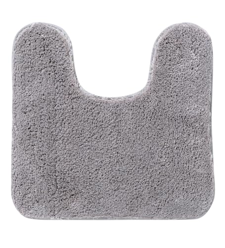 Image of Pano microfiber Anti Slip Bathmat Set with Contour, Soft & Super Absorbent Mats for Shower, Washable, Non-Slip & Quick-Drying Mats for Home, Kitchen, Office, Pack of 2 (Cool Grey, 50X75 Cm & 50X50 Cm)