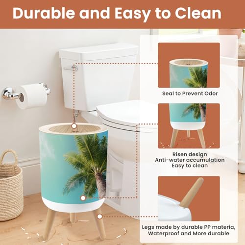Pequeño bote de basura con tapa 1.8 gal para interiores miniatura 5