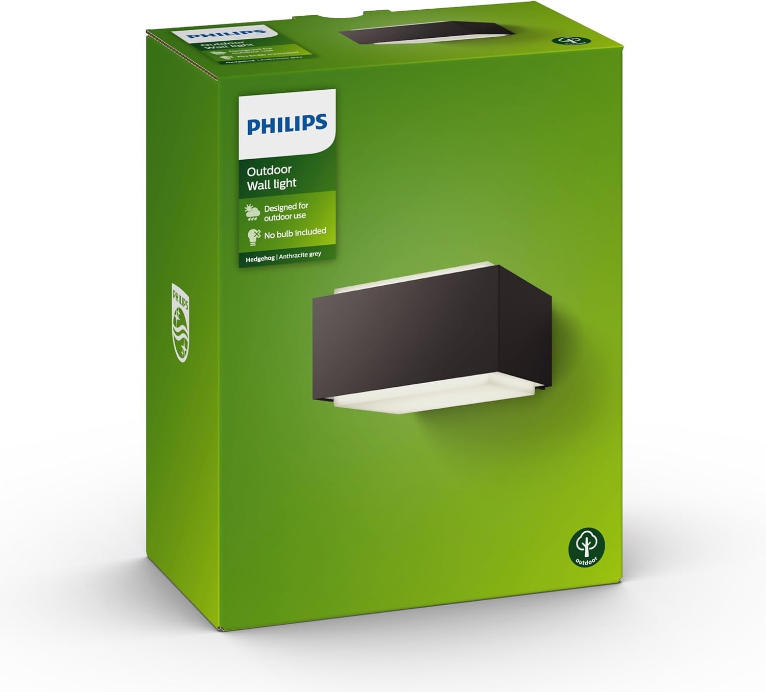 PHILIPS Hedgehog Lampada da Parete da Esterno Grigio Scuro Classe di Efficienza Energetica A++ A 1733793PN