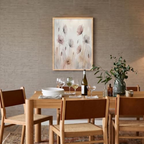 Cuadros de lienzo modernos de amapolas estilo casa de campo para decoración de dormitorios 6