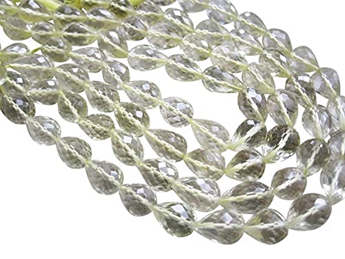 Perles briolettes az citron perles de pierre gemme jaune facettées LKBEADS - 2