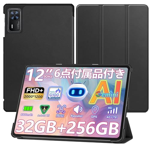 For DOOGEE E3+ / POPUX P12 Pro/LUCA TM12E3W74-KV1H �P�[�X �^�u���b�g 12�C���` 2026�N�o�� �p�J�o�[ �ی�P�[�X �O�܂� �}�O�l�b�g�J�� �X�^���h �����h�~ �X�^���h�@�\ ���^ �ϏՌ� ���y�� 