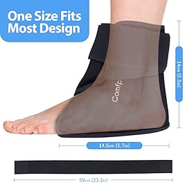 Comfpack Ankle Ice Pack Wrap Heel Ice Pack for Pain Relief, Hot Cold Therapy Cold Pack for Plantar Fasciitis, Achilles Tendonitis, Ankle Sprain, Foot Pain, 2Packs