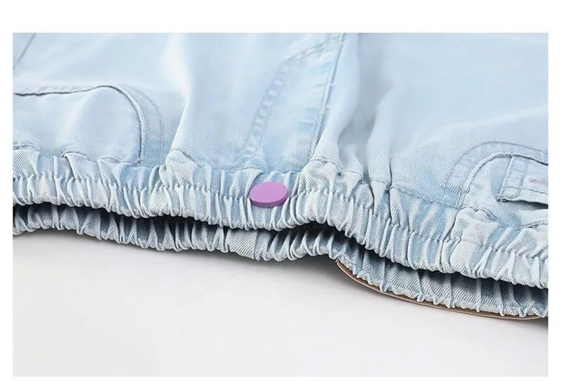 Vaqueros largos de mezclilla de verano for niñas, corte clásico ajustado, elásticos, suaves, cómodos for jugar, ligeros, ajustados, con diseño de pierna recta.
