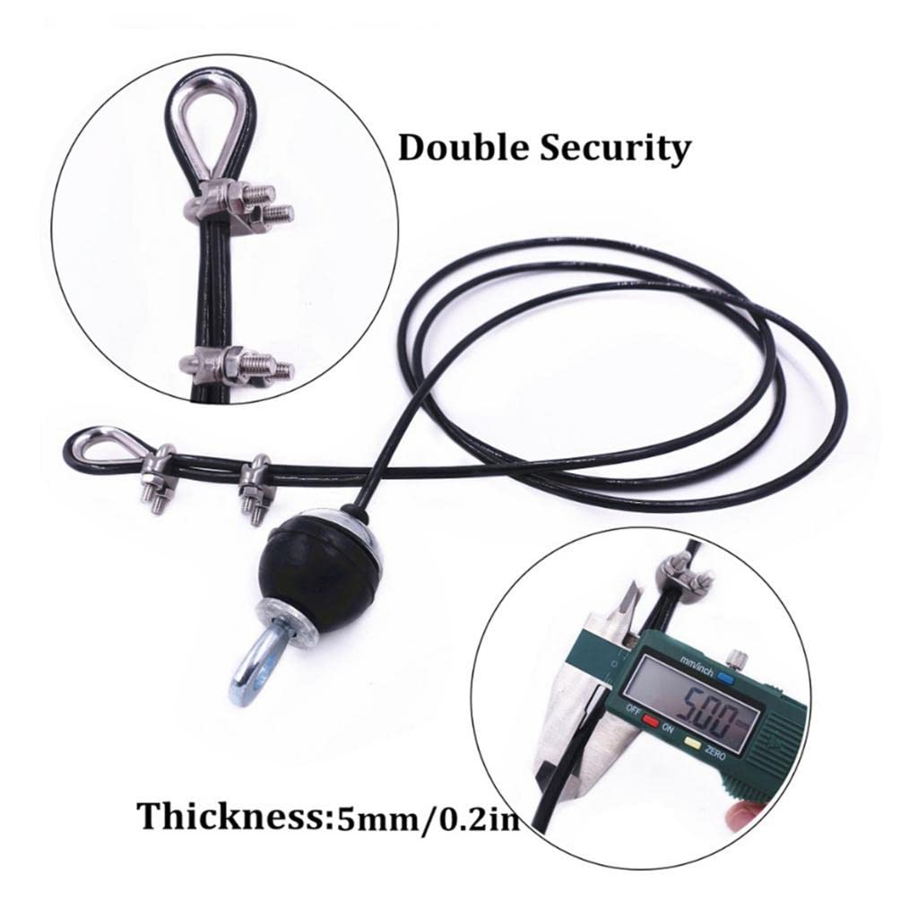 Lot Butées De Câble Gym LOVIVER - Fixation Poulie 5-6 Mm - Caoutchouc + Acier Pour Sécurité