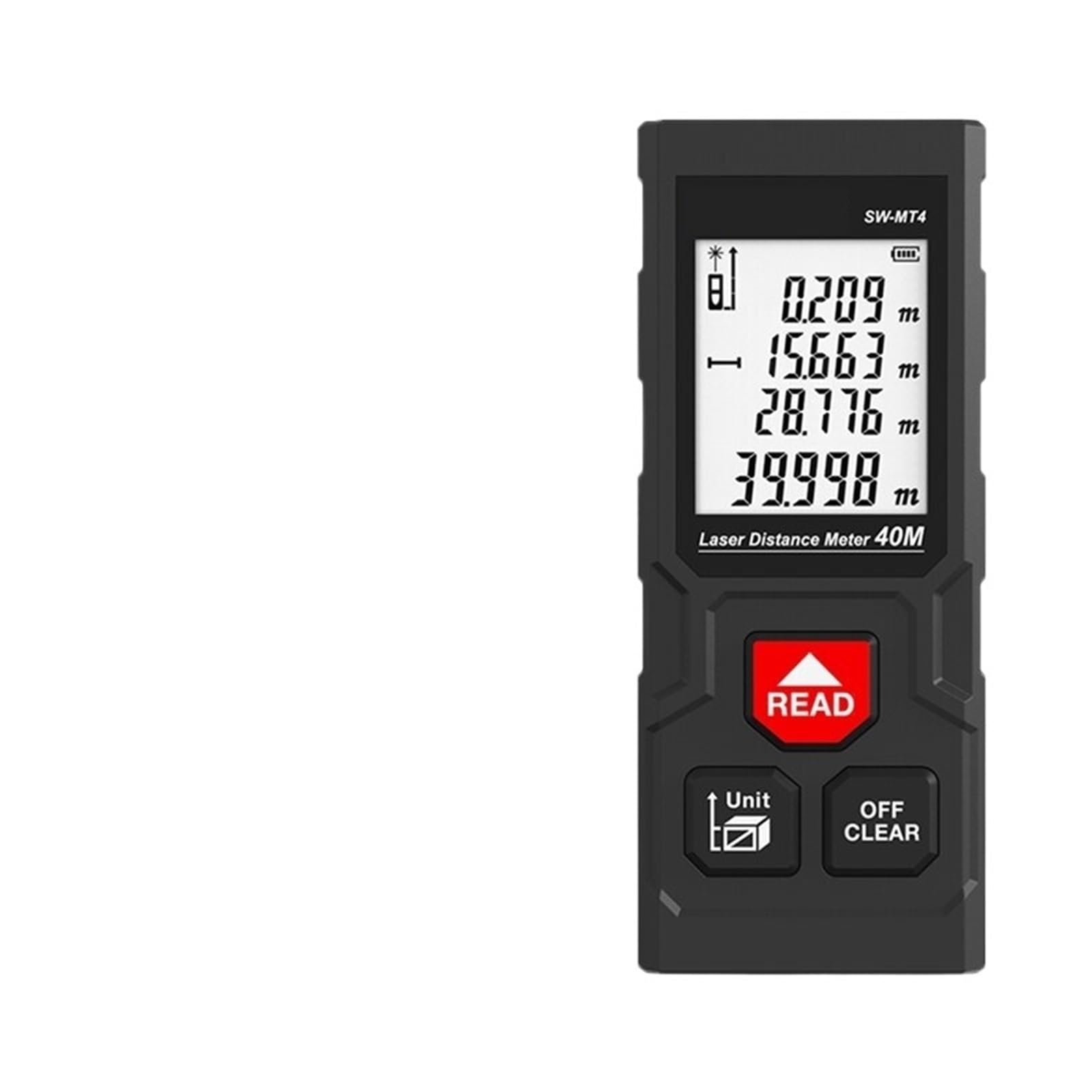 Medidor de Distancia de 50 m, Cinta métrica Digital, telémetro de precisión con medición de Distancia, área, Volumen y autocalibración.