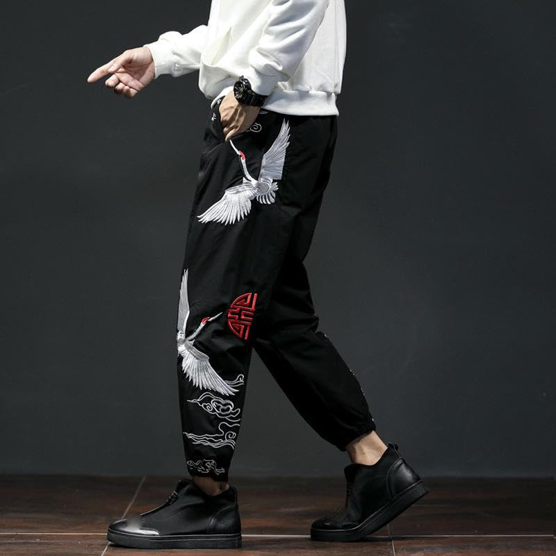Pantalon sarouel homme fuselé brodé : le confort ample sans effet bouffant - 7