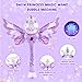 Princess Bubble Wands for Kids Girls,Music & Light Up Bubble Machine,Bubble Blower,Outdoor Party Birthday Bubble Toys for Toddlers, for Girls Age 3 4 5 6 7 8 Years Old.(Purple)
