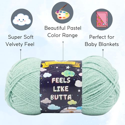 Image of Lion Brand Yarn Feels Like Butta 215-173 Seafoam