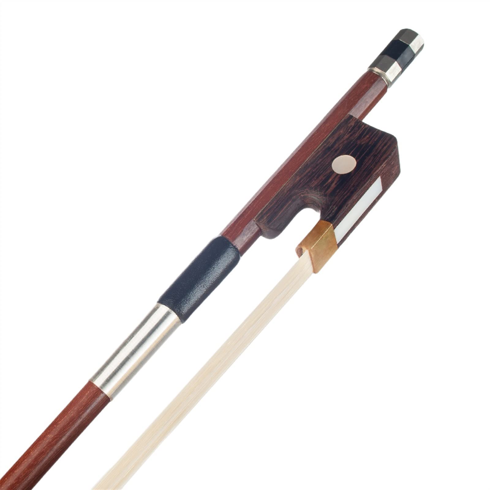 bogen für violine Handgefertigter Brasilholz-Kontrabass-Bogen, Pferdehaar, Französischer Stil, Für 1/2 Bass, Fiddle, Saiten, Instrumente, Zubehör violine bogen