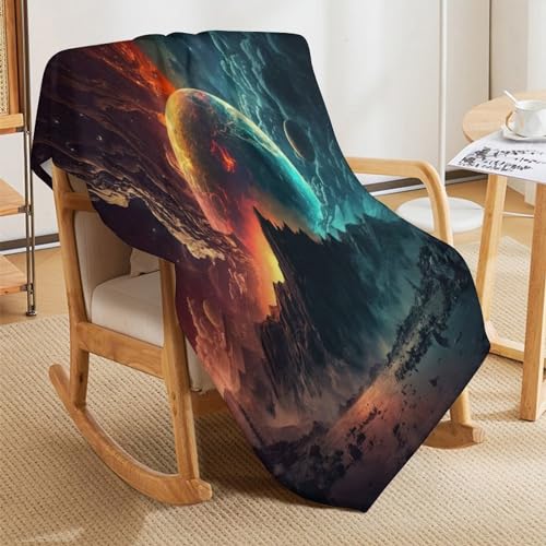 Couverture légère impression 3D paysage plaid canapé - 8