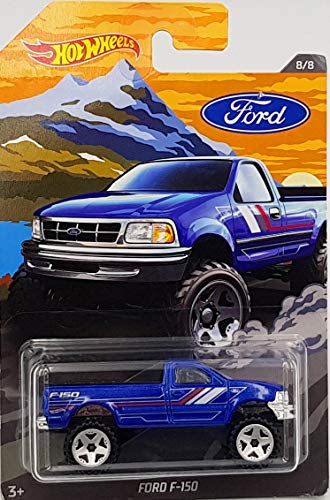 Hot Wheels Ford F-150 Camión Azul Pull-Back 1:64 miniatura 1