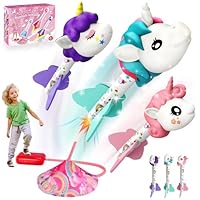 DejaNard Outdoor Spielzeug, Raketen Spielzeug für Kinder Einhorn Geschenke für Mädchen Ostergeschenke Kinder Geschenk Mädchen 3 4 5 6 7 8-13 Jahre Spielzeug ab 3-9 Jahre Mädchen Gartenspielzeug