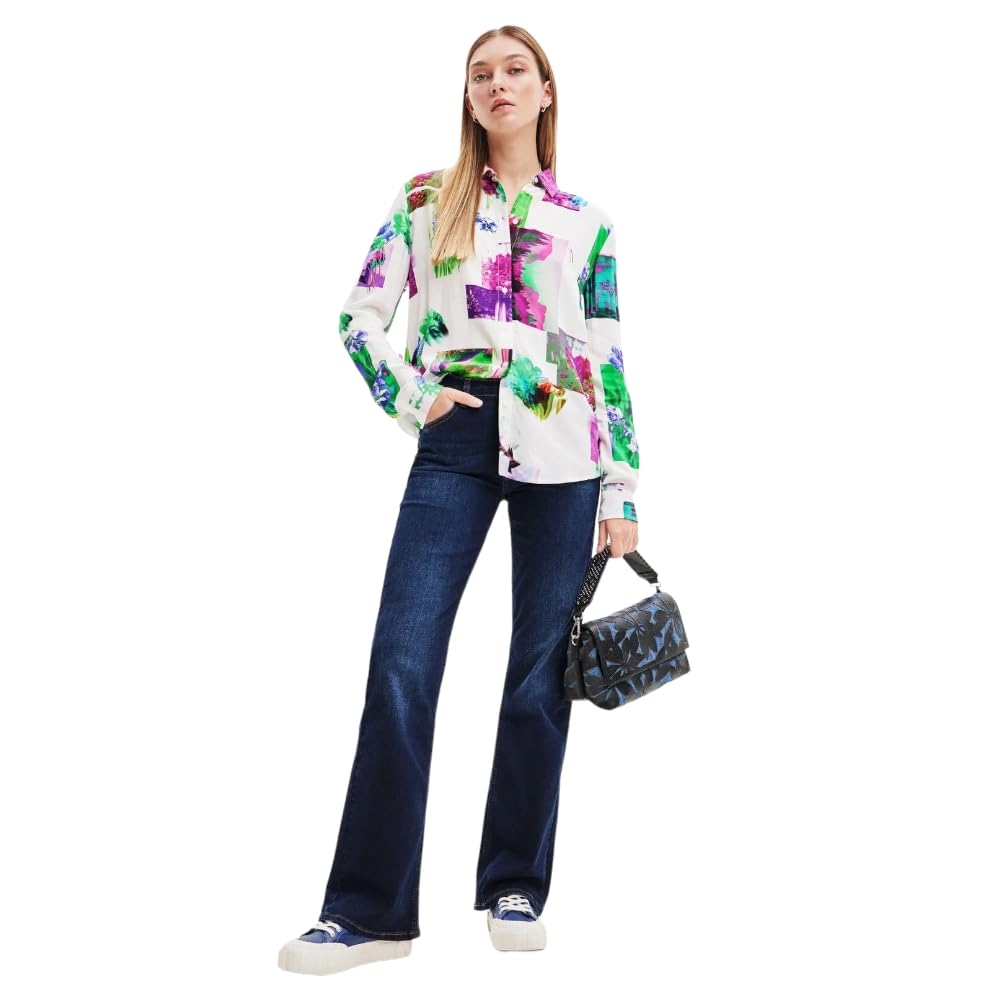 Desigual Cam_Trieste Blouse, Blanc, XL Femme
