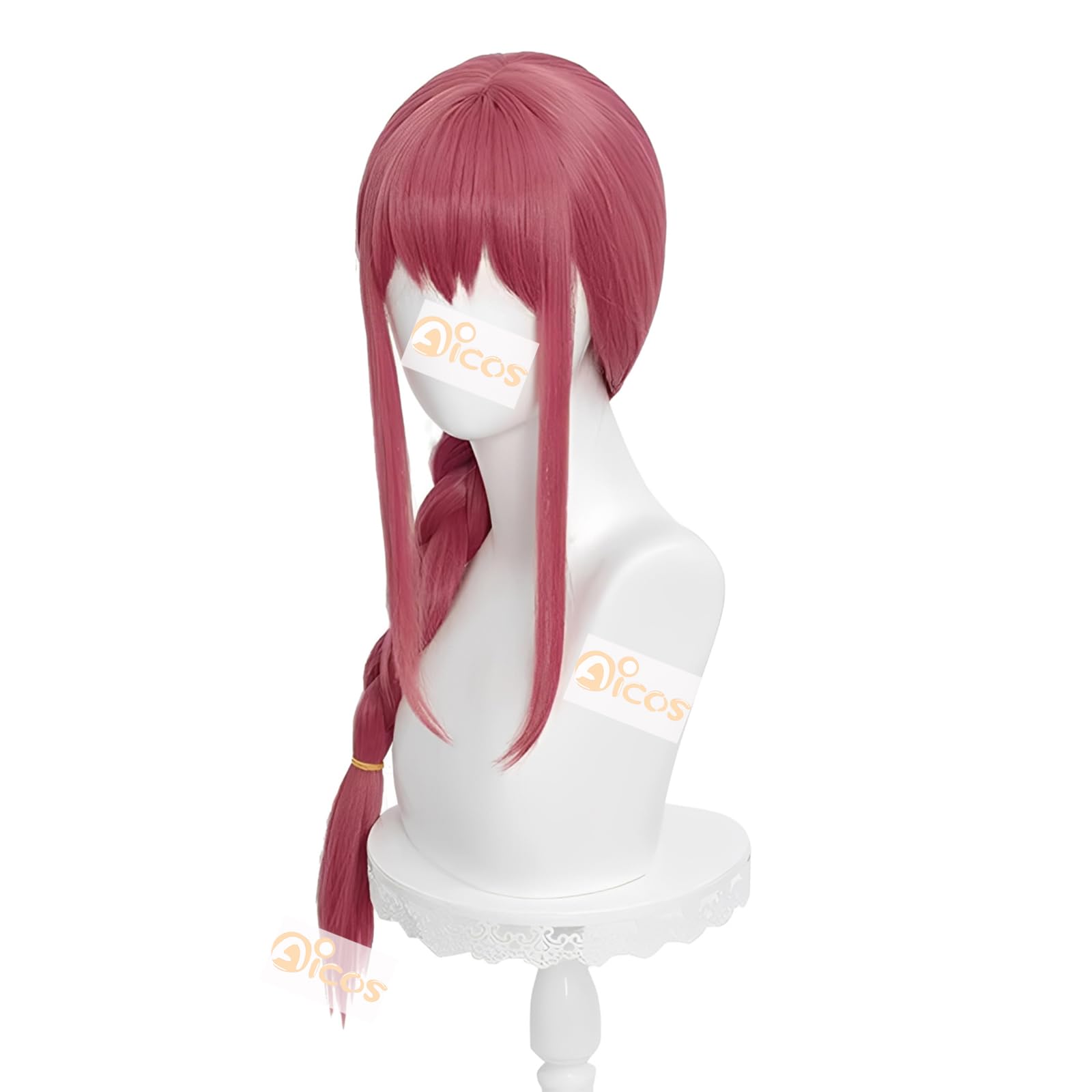 Amazon.co.jp: Aicos アニメ ロング ピンク レッド コスプレ 三つ編み