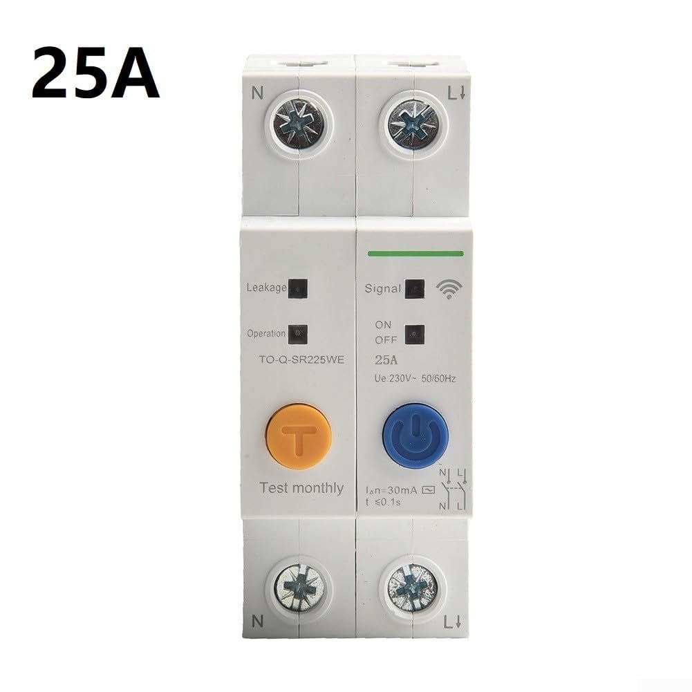 Interrupteur intelligent LS 2P 63 A WiFi Télécommande pour ewelink Smart | Pour le contrôle de l'application ewelink, commutation indépendante de l'emplacement, statut en temps réel