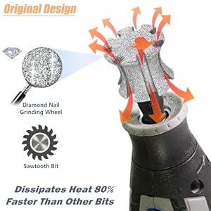   Dog-Nail-Grinder-Bits-Fast-Cooling-Tips-with-Anti-Clogging-Diamond-Dog-Nail-Grinder-Sawtooth-Head-for-Claw-Care-Grooming-18-Dremel-Sanding-Drums-Replacement-for-Anxious-Dogs-SuperC-120-3P