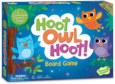 Peaceable Kingdom Hoot Owl Hoot Cooperative Color Matching Game for 2 to 4 Kids Ages 4+