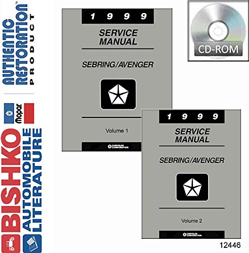 bishko automotive literature 1999 Chrysler Sebring Dodge Avenger Shop Service Repair Manual CD Engine Wiring