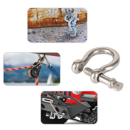 image for Yision 20pcs 1/4 Inch Screw Pin Anchor Shackle, M6 6mm Stainless Steel