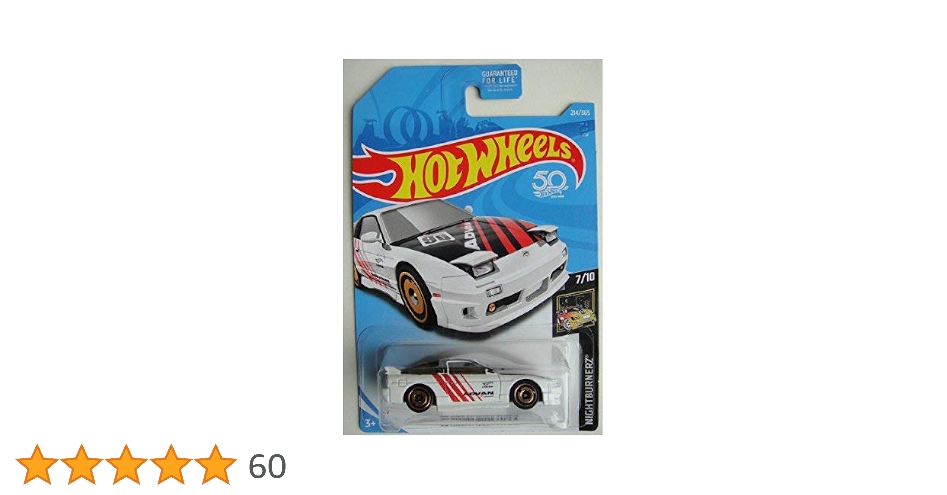 Amazon | Hot Wheels 2018 50th Anniversary '96 Nissan 180SX