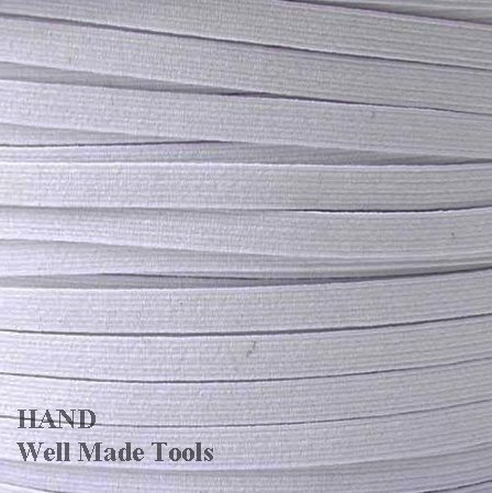 HAND ® 20 Meters of HAND Sewing Elastic White Polyester Woven Elastic, 10mmW
