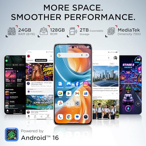 Image of TCL NXTPAPER 70 Pro Cell Phone, Android Phone Unlocked, 128GB Storage, 6.9 inch FHD+ 120Hz NXTPAPER 4.0 Display, 24GB RAM (8GB+16GB), AI Tools, 50MP Camera, Large Battery, 5G WiFi 6E, IP68, Nebula Gold