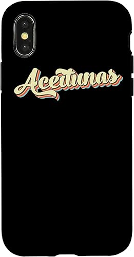 iPhone XXS Aceitunas TShirt Retro Art Baseball Font Vintage Case