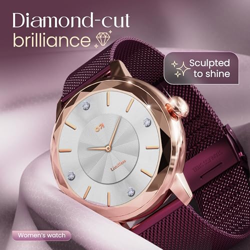 Image of GOBOULT Alora Smart Watch 1.19'' AMOLED Display, BT Calling, Rotating Bezel, 150+Watchfaces, 800 Nits Brightness, AI Voice Assistant, SpO2 Monitoring, 120+ Sports Mode (Red Wine)